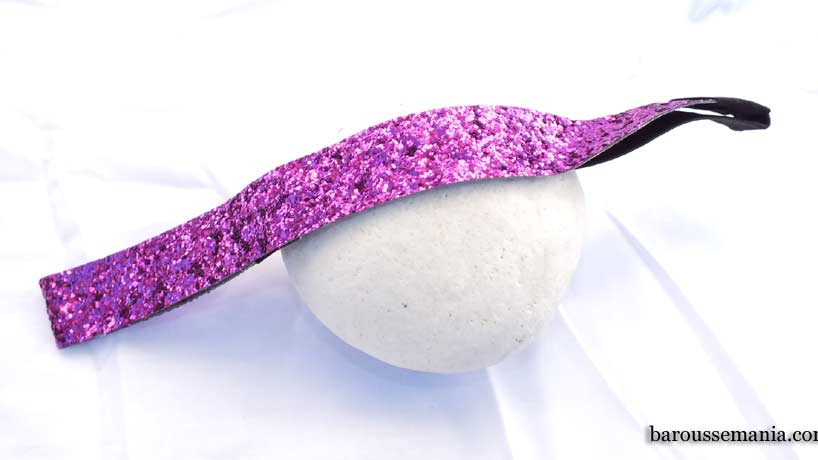 Serre tête disco paillette rose